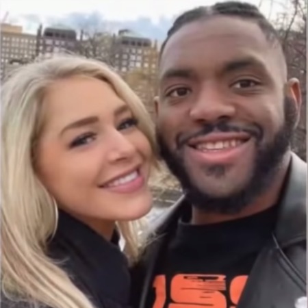 Courtney Tailor with her late boyfriend Christian Obumseli.